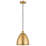 Innovations Lighting - Ballston Dome Mini Pendant, Satin Gold - A truly dynamic fixture, the Ballston fits seamlessly amidst most decor styles. Its sleek design and vast offering of finishes and shade options makes the Ballston an easy choice for all homes.