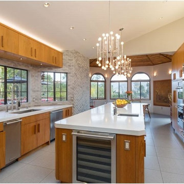 Calabasas Teak Wood Kitchen