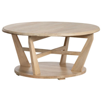 Roswell Mango Wood Cocktail Table, Natural