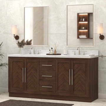 Vivian 72'' Dark Bathroom Vanity