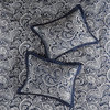 Madison Park Aubrey Paisley 12-Piece Comforter and Sheet Set, Blue, Queen
