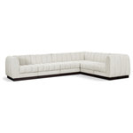 Meridian Furniture - Quinn Chenille Upholstered 6-Piece L-Shaped Modular Sectional, Cream - The Quinn Modular Sectional is a stunning piece crafted in a rich and luxurious cream chenille fabric. Its awe-inspiring design and exceptional quality make it a perfect addition to any space, whether it's a living room, bedroom, or office. The sectional's plush cushioning and sturdy frame provide both comfort and durability, ensuring that it will be a favorite for years to come. Whether you're looking for a statement piece or simply a comfortable seating option, the Quinn sectional is an excellent choice.