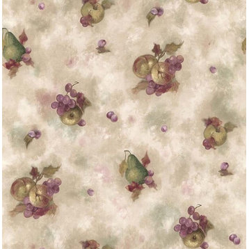 Modern Non-Woven Wallpaper For Accent Wall - Fruits Wallpaper 21504, Roll