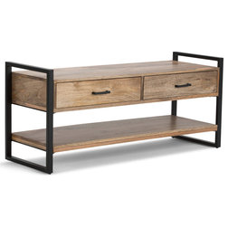 Industrial Accent And Storage Benches by Simpli Home Ltd.