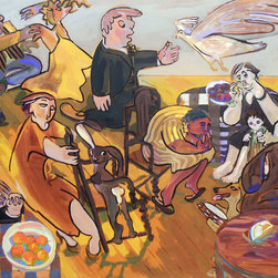 Joyce Garner "a proposal" 58 x 70" oil - Paintings