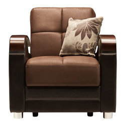 Mira Microfiber Klik Klak Sleeper w/ Storage - Sleeper Chairs