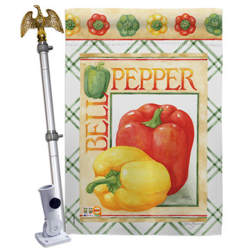 Bell Pepper Food Vegetable House Flag Set