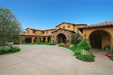 Tuscan exterior home photo in San Diego
