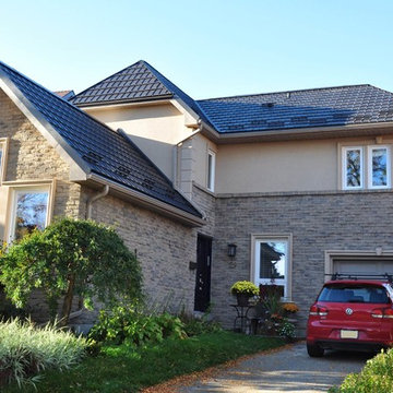 Houses with Hy-Grade's permanent steel roofing "cure"