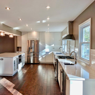 Kitchen remodeling with Ikea cabinets and Calacatta contertops