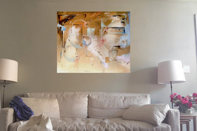 Living room - contemporary living room idea in New York
