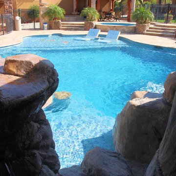 Arizona Swimming Pool and Grotto Designed by Build Your Own Pool