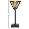 Luna 1-Light Table Lamp, Dark Granite/Square Tahoe Art