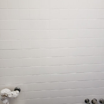 Commercial bathroom tile refinishing
