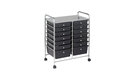 14-Drawer Mobile Organizer, Smoke