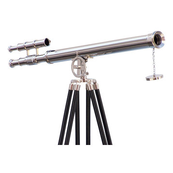 Floor Standing Chrome Griffith Asto Telescope 64'', Chrome Telescope, Nautica