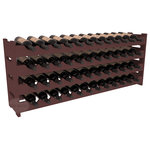 Wine Racks America - 48-Bottle Scalloped Wine Rack, Pine, Walnut Stain - Stack four cases of wine in a decorative 48 bottle rack using pressure-fit joints for easy assembly. This rack requires no hardware, no tools, and is ready to use as soon as it arrives. Makes for a perfect gift and stores wine on any flat surface.