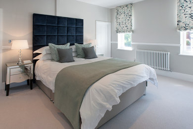 Photo of a modern bedroom in West Midlands.