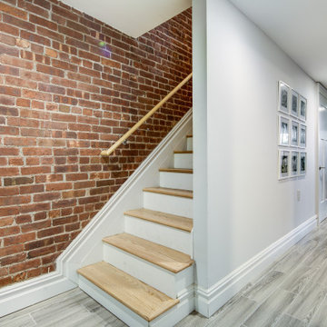 Hoboken Brownstone Rebuilt Garden level stairs