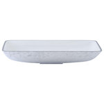 MaestroBath - Alumix Ada Bathroom Vessel Sink, White and Silver - Born from a fusion of aluminum alloys, this sink is crafted with a durable and lightweight material called alumix. The minimalist design of straight lines and round edges add a contemporary element to your countertops. Capture the look of a European spa with this handmade sink; it's sure to be the stunning focal point of your space.