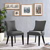 Marquis Dining Side Chair Fabric Set of 2, Gray