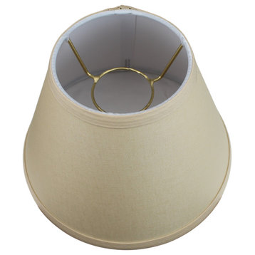 Fenchel Shades 5"x10"x7" Brass Chimney Attachment Empire Lamp Shade, Linen Khaki