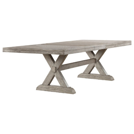 Rocky Dining Table, Gray Oak