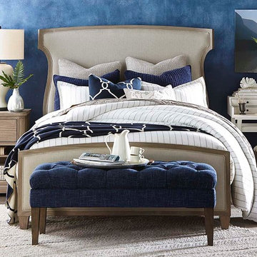 Artisanal Upholstered Bedroom by Bassett Furniture