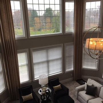 Two story family room