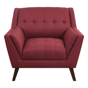 Mcclure Accent Chair, Brick Red