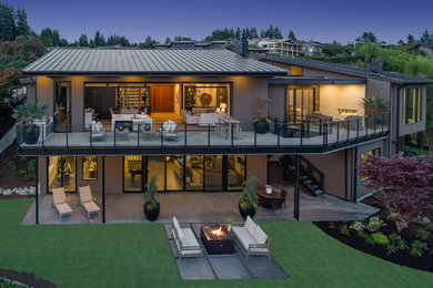 Inspiration for a contemporary exterior home remodel in Seattle