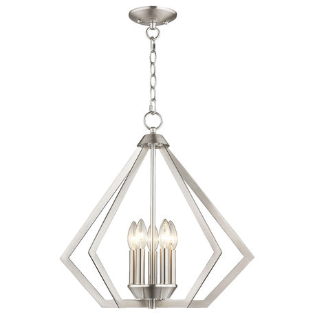 Prism 5-Light Chandelier, Brushed Nickel