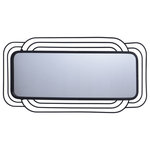 StyleCraft - Gemma - Mid-Century Modern Metal Wall Mirror - Matte Black Finish - Add a vintage touch to any bare wall in your home with the StyleCraft Gemma mid-century modern metal wall mirror. This exquisite wall mirror is rectangular in shape and can be hung vertically and horizontally. Use this mirror to change the feel of any room in your home.