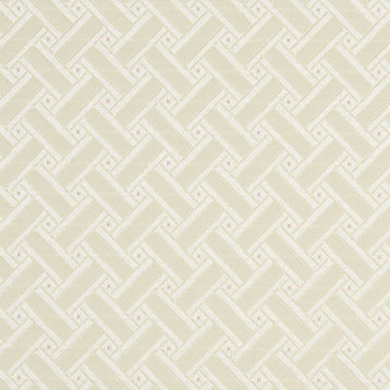 Gold, Pink And White, Lattice Brocade Upholstery Fabric By The Yard