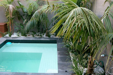 plunge pool in small courtyard