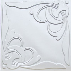 216 White Pearl Faux Tin Ceiling Tiles 24x24 - Haute Couture - Ceiling Tile