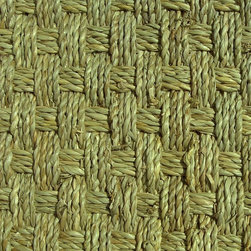 Jonc de mer Damier vert l.4 m - Carpet Tiles
