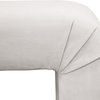 Minimalist Velvet Upholstered Bench, Cream