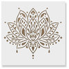 Sacred Lotus Flower Stencil for DIY Projects, 6"x6"