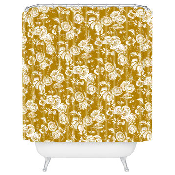 Pattern State Floral Sketch Ginger Shower Curtain