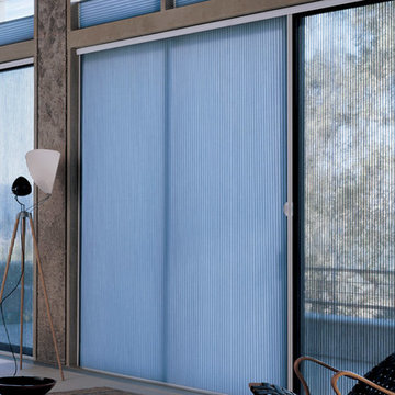 HOME OFFICE - DEN Blue Vertical Honeycomb Sliding Doors