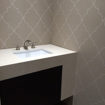 Powders Bathrooms Wall covering installation