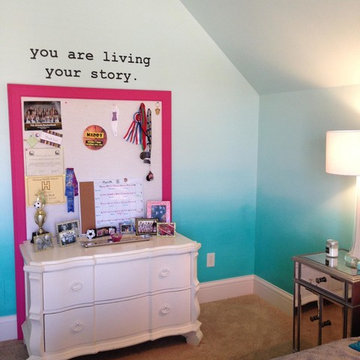 Aqua Ombre Bedroom