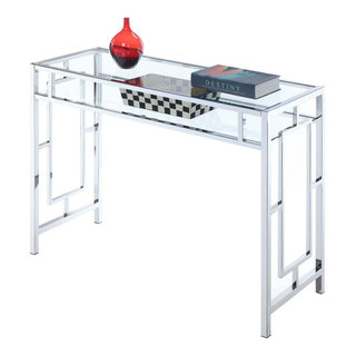 South Shore Modern Metal Crea Sewing Craft Table on Wheels in Pure White