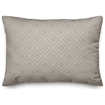 Gray Diamond Dot Pattern 14x20 Indoor/Outdoor Pillow