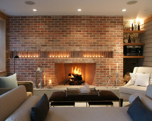 Fireplace Without Mantle Houzz