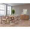 Alpine Furniture Aiden Wood Dining Sideboard in Weathered Natural (Brown)