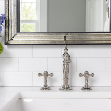Upscale Maritime in Mystic Guest Bathroom