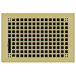 Wholesale Registers - Brass Rockwell Plated Steel Craftsman Floor Register, 8"x10" - Stop looking and start remodeling today with our 8" x 10" rockwell floor registers. Our plated brass floor vents feature a 3mm thick faceplate covered with a clear lacquer coating to protect the beautiful finish and steel core. This floor vent is designed to drop smoothly into a 8" x 10" hole. With the simple installation of spring clips you can install this register into your wall. The adjustable steel damper on this register is perfect for the use with hot and cold air systems. The faceplate of this floor register measures at 9 3/16" x 11 13/16".