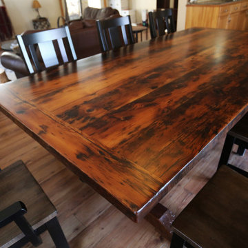 Trestle Tables made from Reclaimed Wood